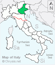 Italian distribution of Chrysis cingulicornis dalmatina