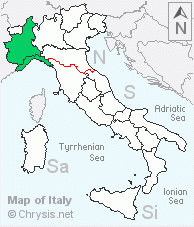 Italian distribution of Chrysis emarginatula
