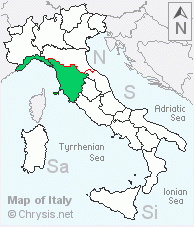 Italian distribution of Chrysis hydropica