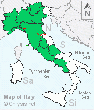 Italian distribution of Chrysis insperata