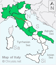 Italian distribution of Chrysis longula