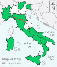Italian distribution of Chrysis succincta succinctula