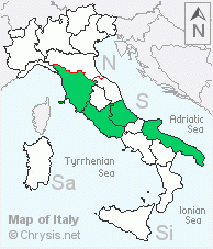 Italian distribution of Chrysura filiformis