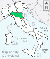Italian distribution of Chrysura judith
