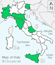Italian distribution of Cleptes aerosus