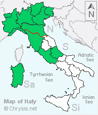 Italian distribution of Cleptes pallipes