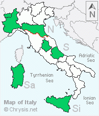 Italian distribution of Cleptes putoni