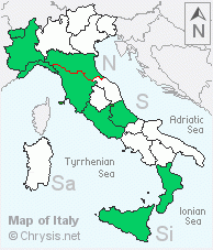 Italian distribution of Cleptes splendidus