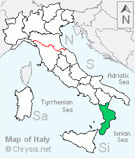 Italian distribution of Hedychridium subroseum prochloropygum