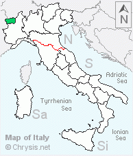 Italian distribution of Hedychridium valesianum