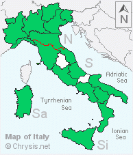 Italian distribution of Hedychrum nobile