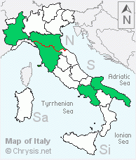 Italian distribution of Hedychrum virens