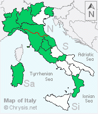 Italian distribution of Holopyga inflammata