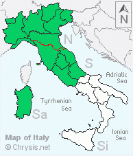 Italian distribution of Omalus aeneus
