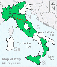 Italian distribution of Pseudochrysis neglecta