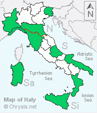 Italian distribution of Pseudochrysis uniformis