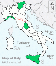 Italian distribution of Spintharina cuprata