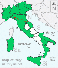 Italian distribution of Stilbum calens zimmermanni
