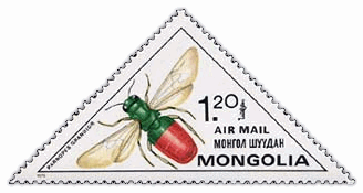 Mongolia, 1980: Airs - Wasps & Bees