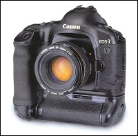 The EOS-1V equipped with the Power Drive Booster PB-E2