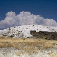 Pamukkale
Pamukkale means "cotton castle" in Turkish and is a carbonatic formation with travertine and hot springs