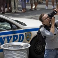 Photographing George Washington at the Stock Exchange Square,New York, NY