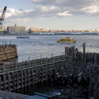 Manhattan dock of the Staten Island Ferry, New York, NY