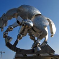 Steel horse at the Railway Station