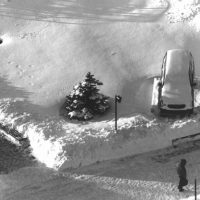 A car in the snow